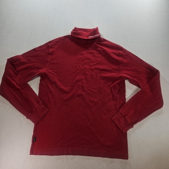 Polo Ralph Lauren Other - Polo Sport Turtleneck Large Red Y2K Cotton